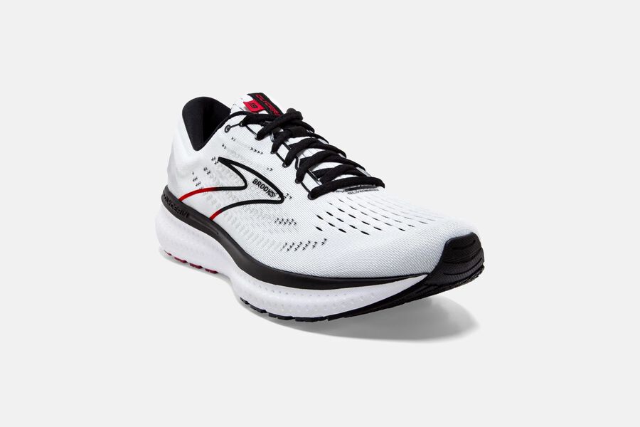 Brooks Running Shoes Mens White/Black/Red - Glycerin 19 Road - 7802-ESMXB